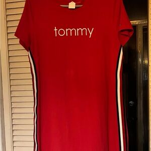 Tommy Hilfiger Bold Red Midi Dress